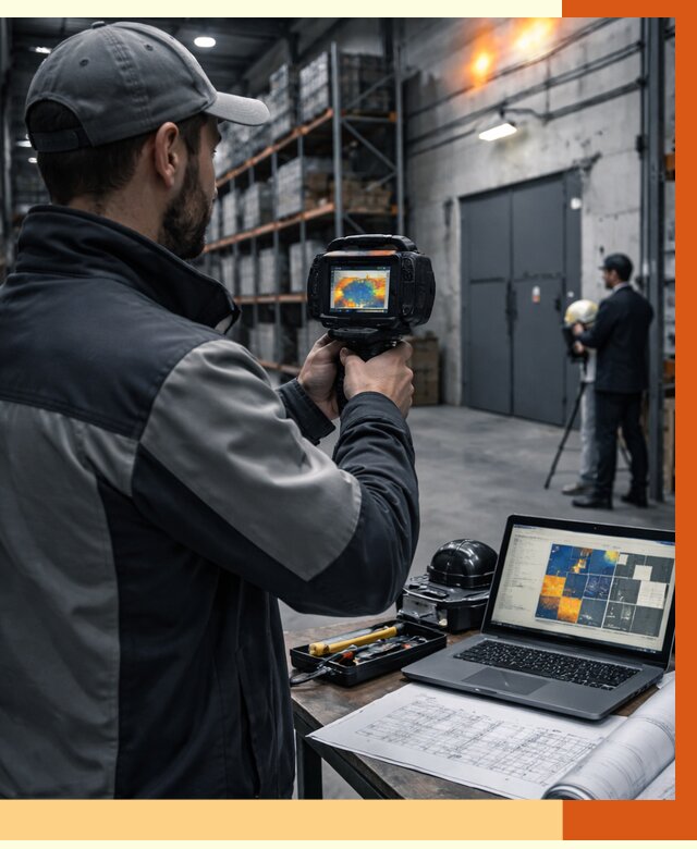 Тепловизионное обследование склада в Ишиме от 6755 руб. | ТепломастерШм