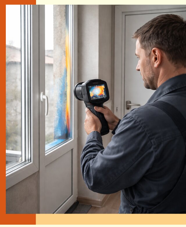 Тепловизионное обследование окон и дверей в Ишиме