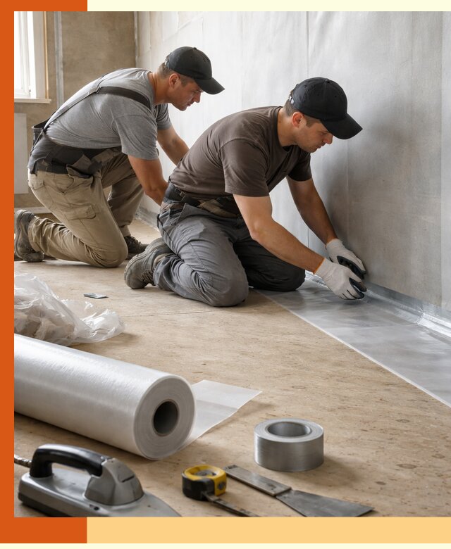 Монтаж пароизоляции для дома и помещений в Ишиме