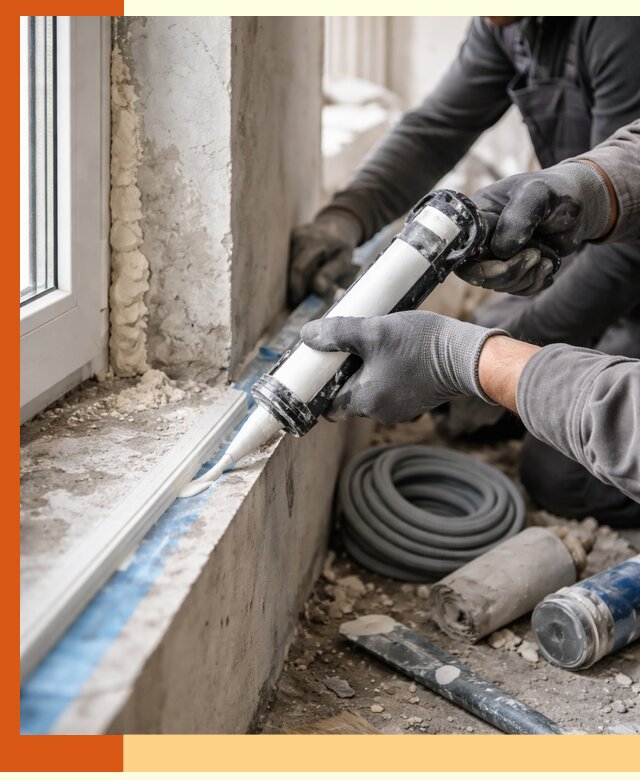 Герметизация стыков и примыканий зданий в Ишиме