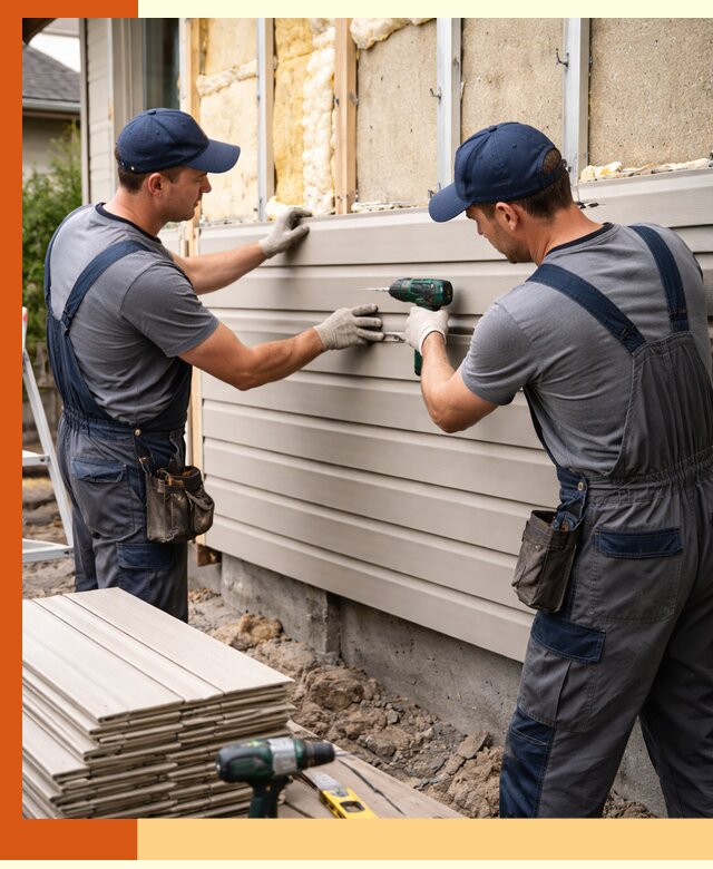 Монтаж сайдинга после утепления в Ишиме качественно и надежно